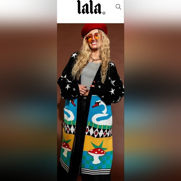 Dresses In Lala Dreamland Longline Blanket Cardigan Size S/M - Picture 3 of 4